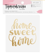Термонаклейка Арт Узор с теснением Sweet home, 7*9см (для текстиля/для девочки/бумага)