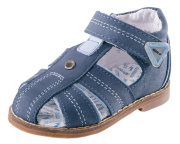Сандалии для мальчика Котофей 022004-28 (синий/натуральная кожа)