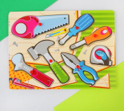 Игрушка рамка-вкладыш Лесная мастерская «Рабочие инструменты» (/дерево/универсальная)