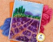 Наборы для валяния Школа талантов Набор для творчества. Картина из шерсти «Прованс», А5 (15,5 см × 24,5 см/универсальный/Шерсть)