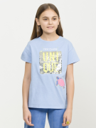 Футболка для девочки голубой PELICAN GFT5269/2