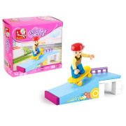 Конструктор пластиковые детали Sluban  Розовая мечта: скейтбордист 23 дет. 1277354