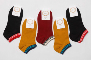 Носки универсальный черный, бардо, горчица с полосой Mhan А-130