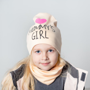 Шапка Hooh loon персиковый с сердечками (95% хлопок, 5% эластан) ШВ19-04571775