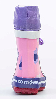 Резиновые сапожки для девочки Котофей 166125-11 
